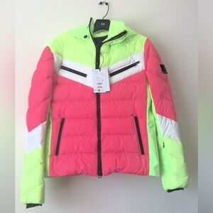 Vibrant Neon Pink and Green Ski Jacket (Fire 🔥 + Ice 🧊) Edition SOLD SOLD SOLD!!